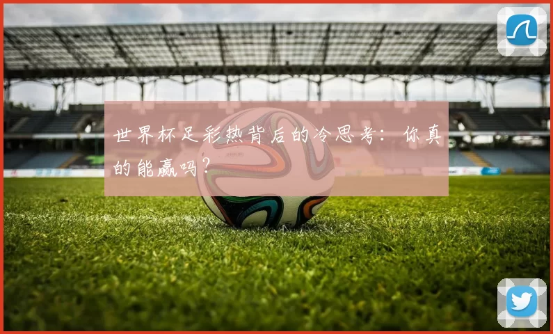 世界杯足彩热背后的冷思考：你真的能赢吗？