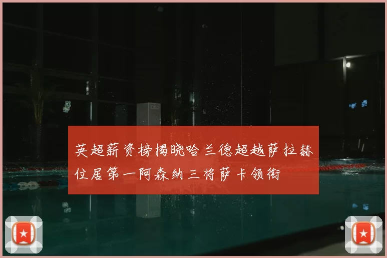 英超薪资榜揭晓哈兰德超越萨拉赫位居第一阿森纳三将萨卡领衔