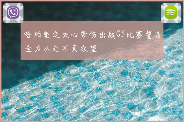 哈珀坚定决心带伤出战G5比赛誓言全力以赴不负众望
